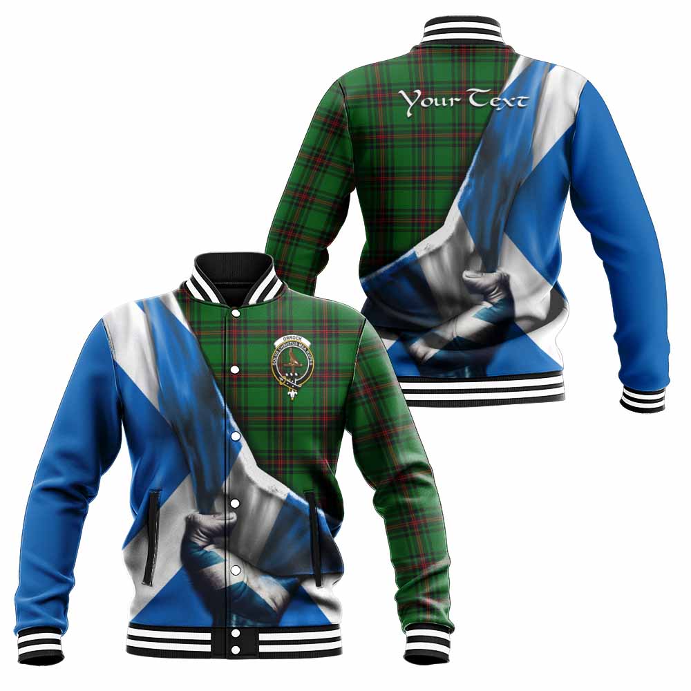 Tartan Vibes Clothing Orrock Tartan Baseball Jacket with Family Crest Scotland Patriotic Style