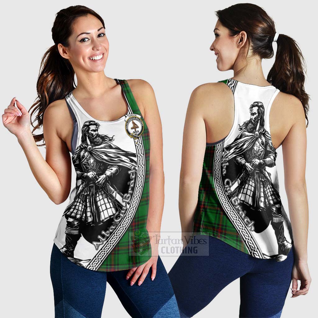 Tartan Vibes Clothing Orrock Tartan Clan Crest Women's Racerback Tanks with Highlander Warrior Celtic Style