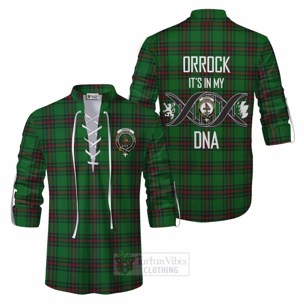 Tartan Vibes Clothing Orrock Tartan Ghillie Kilt Shirt with Family Crest DNA In Me Style