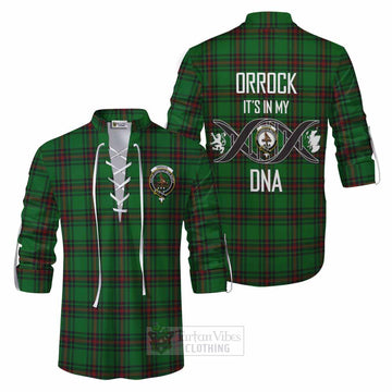 Orrock Tartan Ghillie Kilt Shirt with Family Crest DNA In Me Style