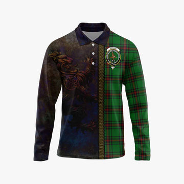 Orrock Tartan Family Crest Long Sleeve Polo Shirt Alba Gu Brath Be Brave Lion Ancient Style Unisex - Tartan Vibes Clothing