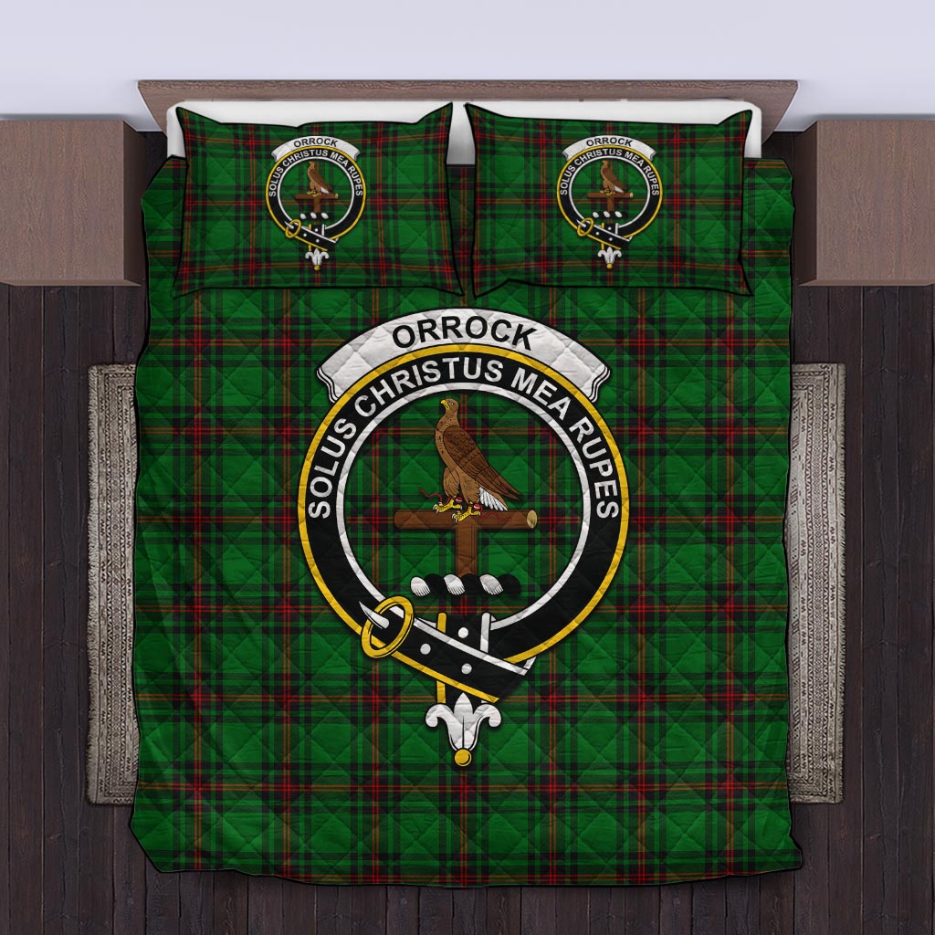 Orrock Tartan Quilt Bed Set with Family Crest Twin - Tartan Vibes Clothing