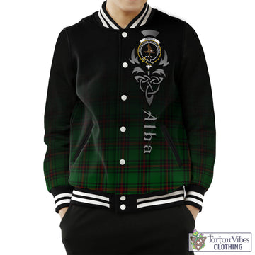 Orrock Tartan Baseball Jacket Featuring Alba Gu Brath Family Crest Celtic Inspired