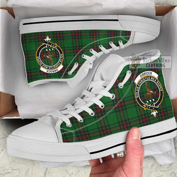 Orrock Tartan High Top Shoes with Family Crest