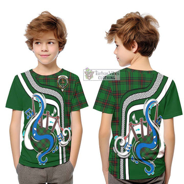 Orrock Tartan Kid T-Shirt with Epic Bagpipe Style