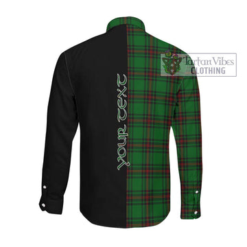 Orrock Tartan Long Sleeve Button Shirt with Family Crest and Half Of Me Style