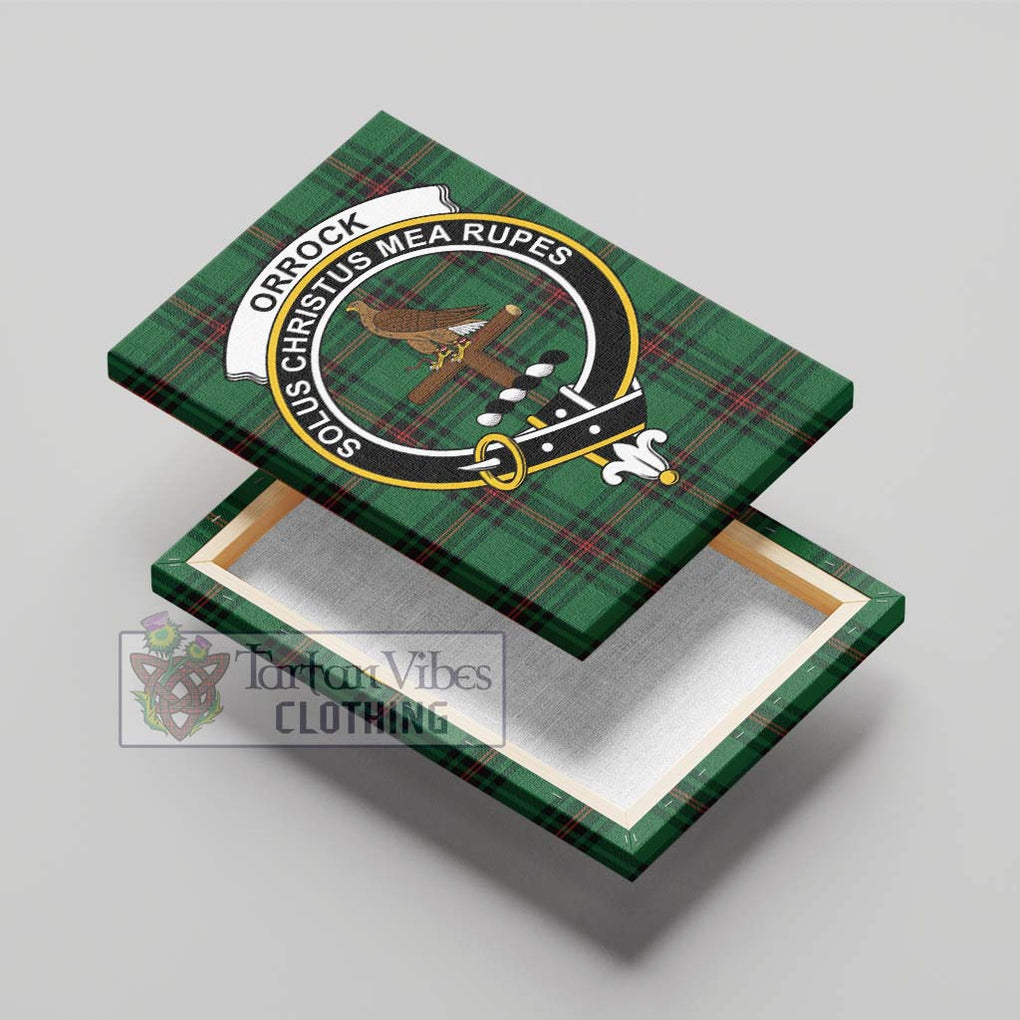 Orrock Tartan Canvas Print Wall Art with Family Crest - Tartan Vibes Clothing