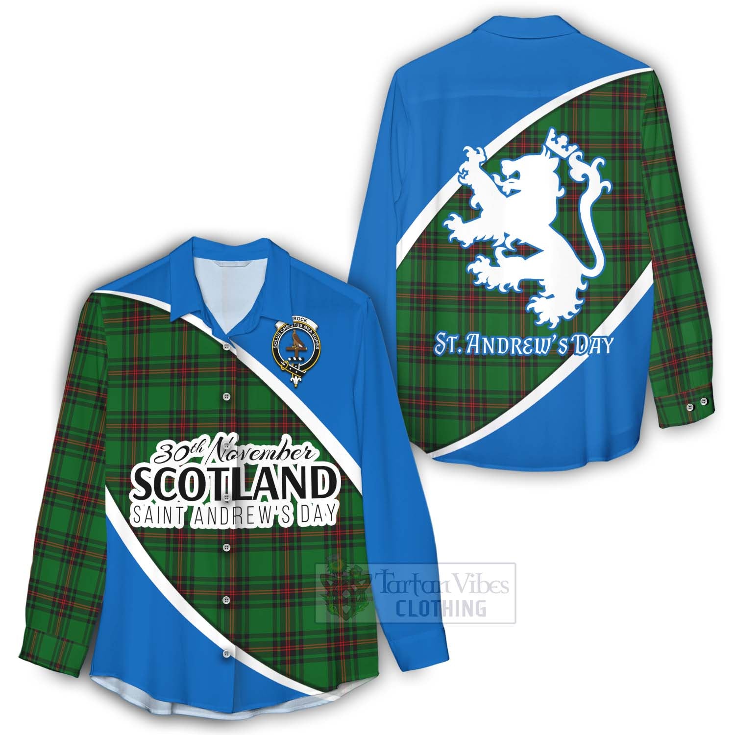 Tartan Vibes Clothing Orrock Family Crest Tartan Women's Casual Shirt Celebrate Saint Andrew's Day in Style