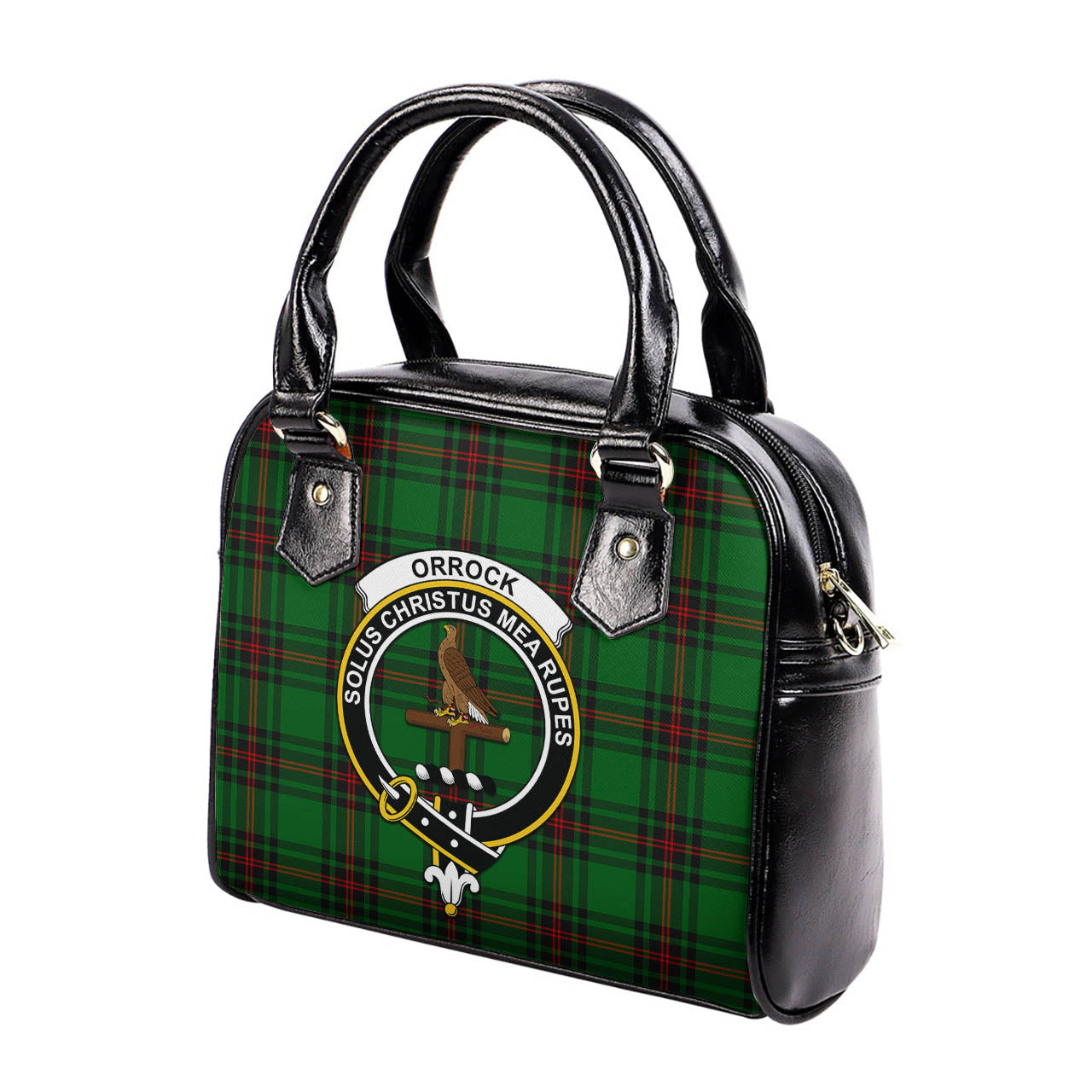 Orrock Tartan Shoulder Handbags with Family Crest - Tartanvibesclothing