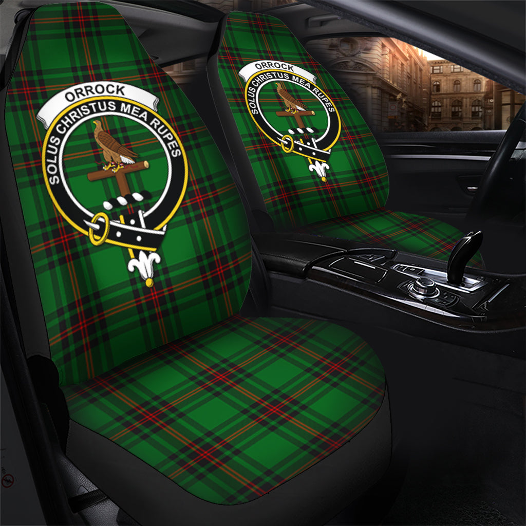 Orrock Tartan Car Seat Cover with Family Crest - Tartanvibesclothing