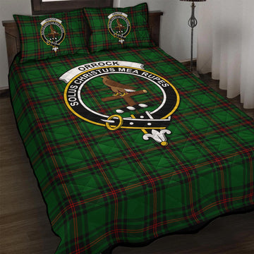 Orrock Tartan Quilt Bed Set with Family Crest