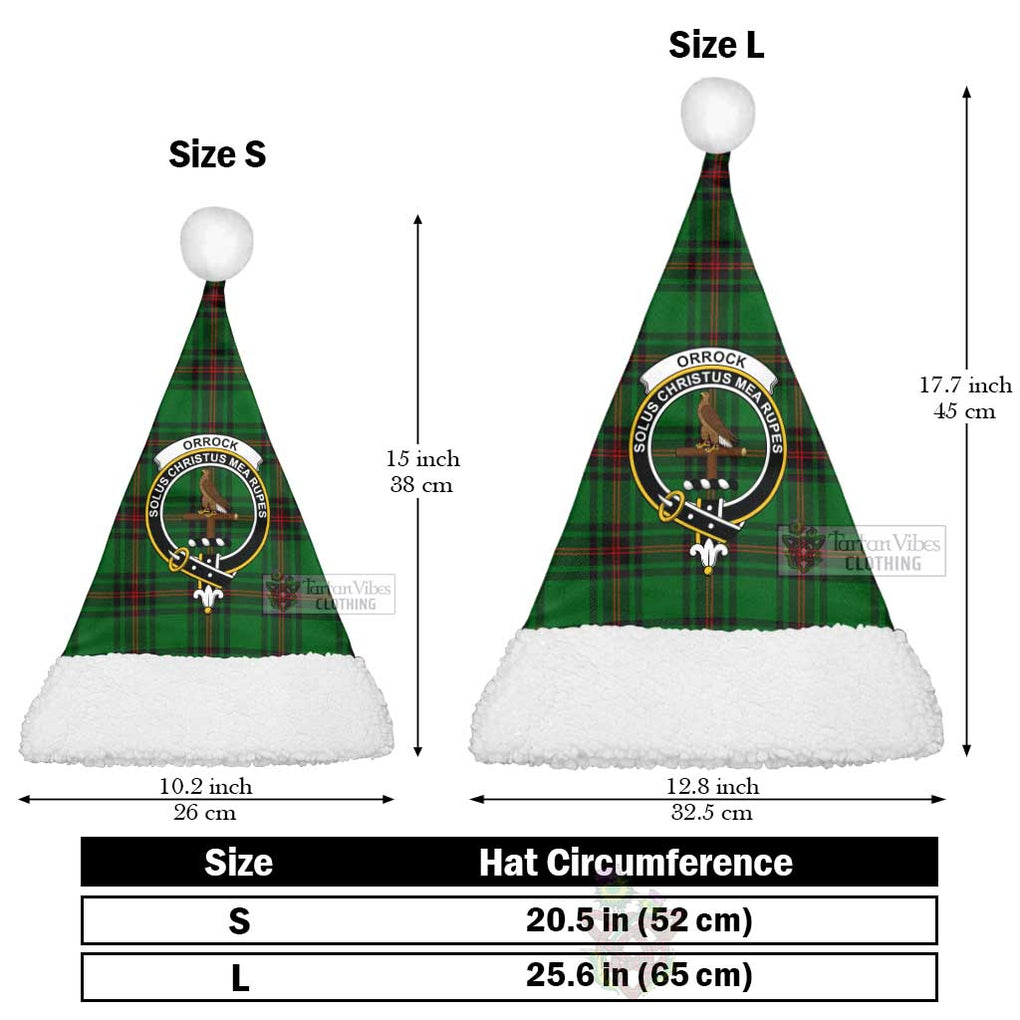 Tartan Vibes Clothing Orrock Tartan Christmas Santa Hats with Family Crest