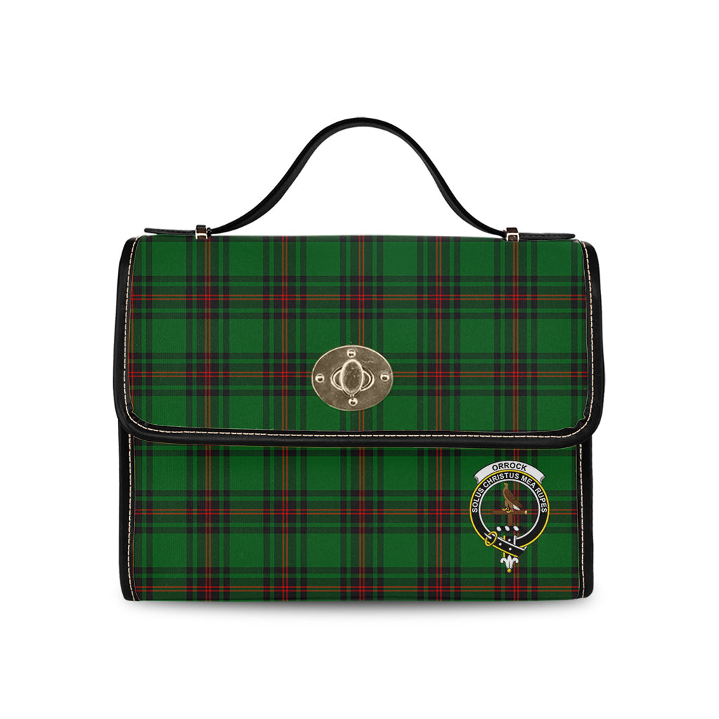 orrock-tartan-leather-strap-waterproof-canvas-bag-with-family-crest