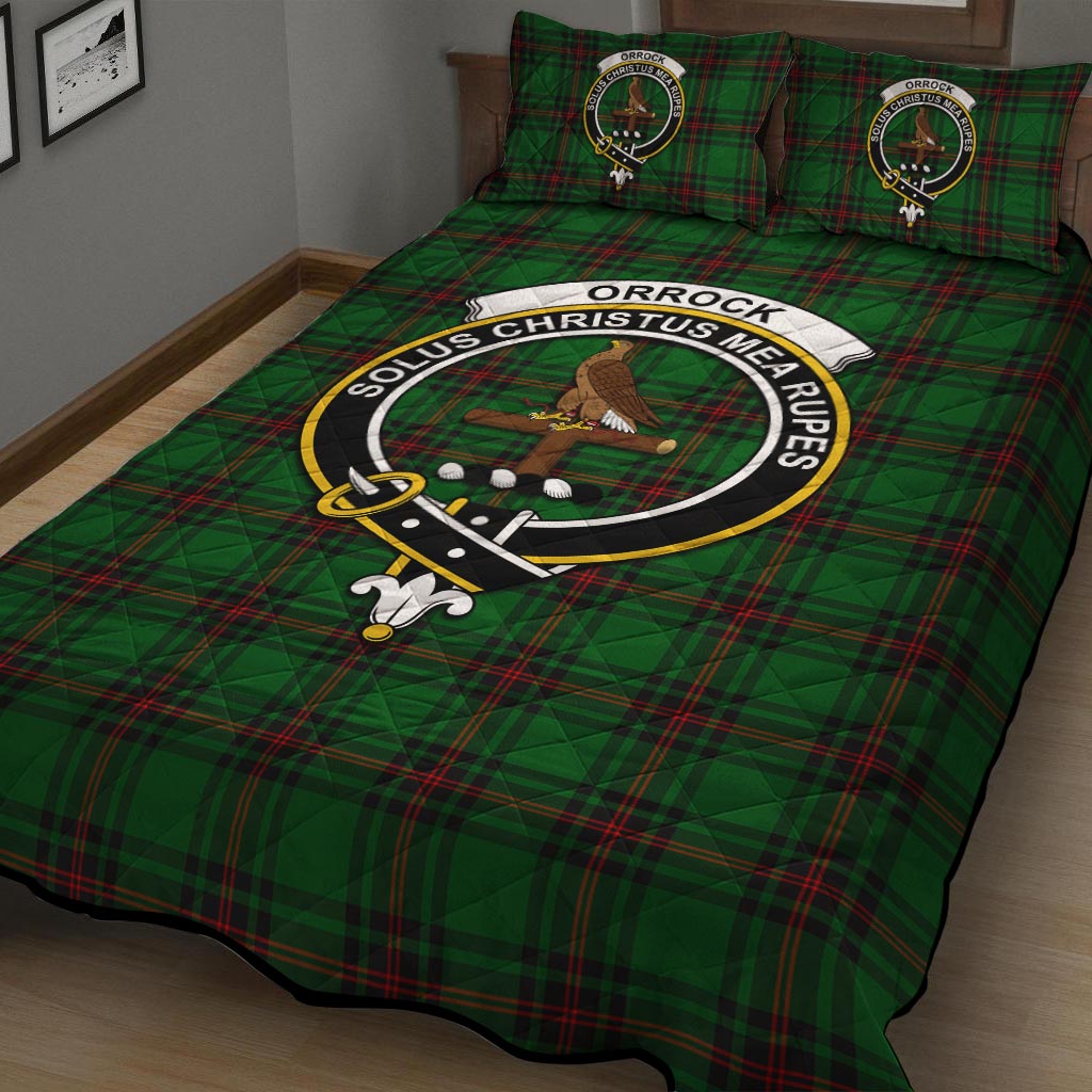 Orrock Tartan Quilt Bed Set with Family Crest - Tartan Vibes Clothing