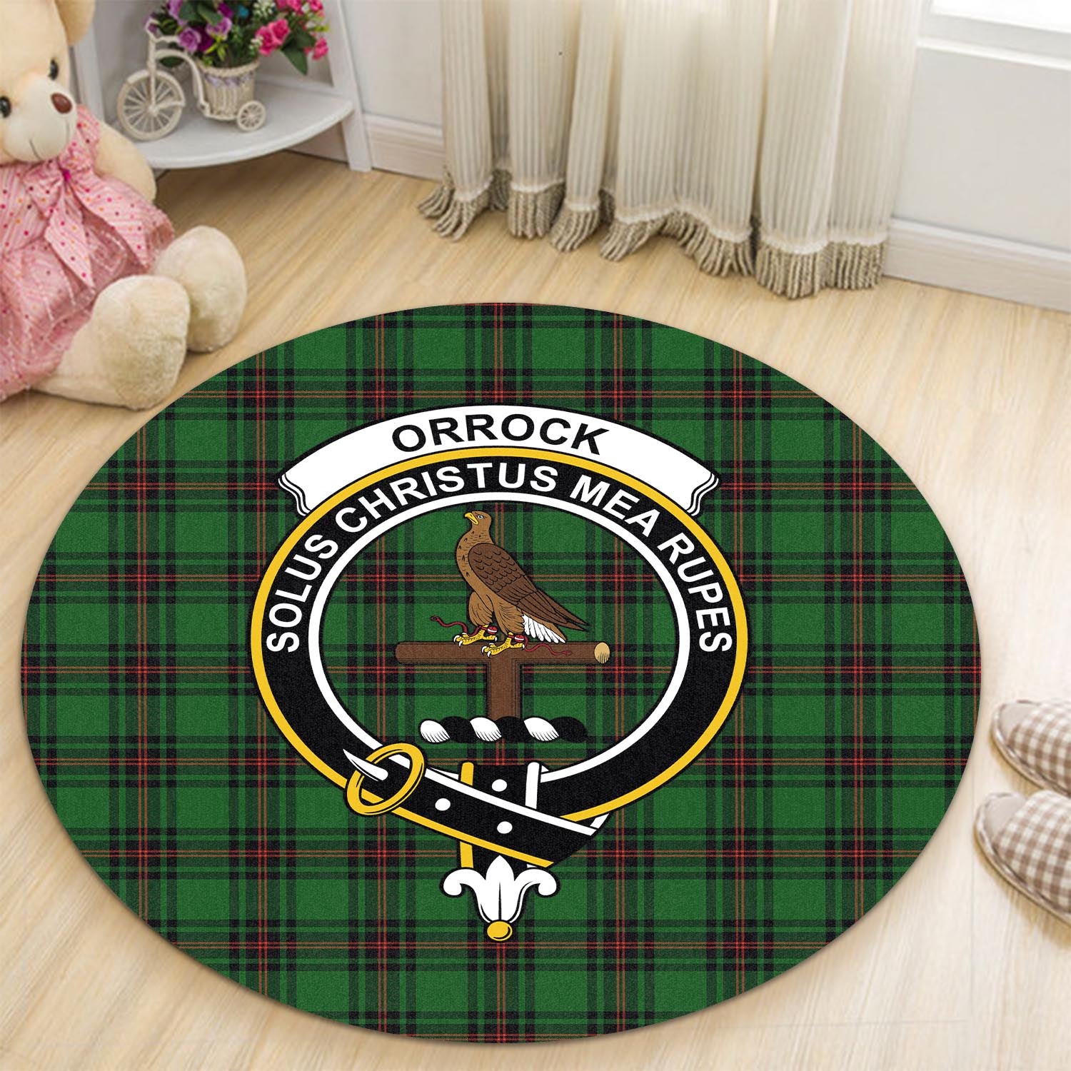 orrock-tartan-round-rug-with-family-crest