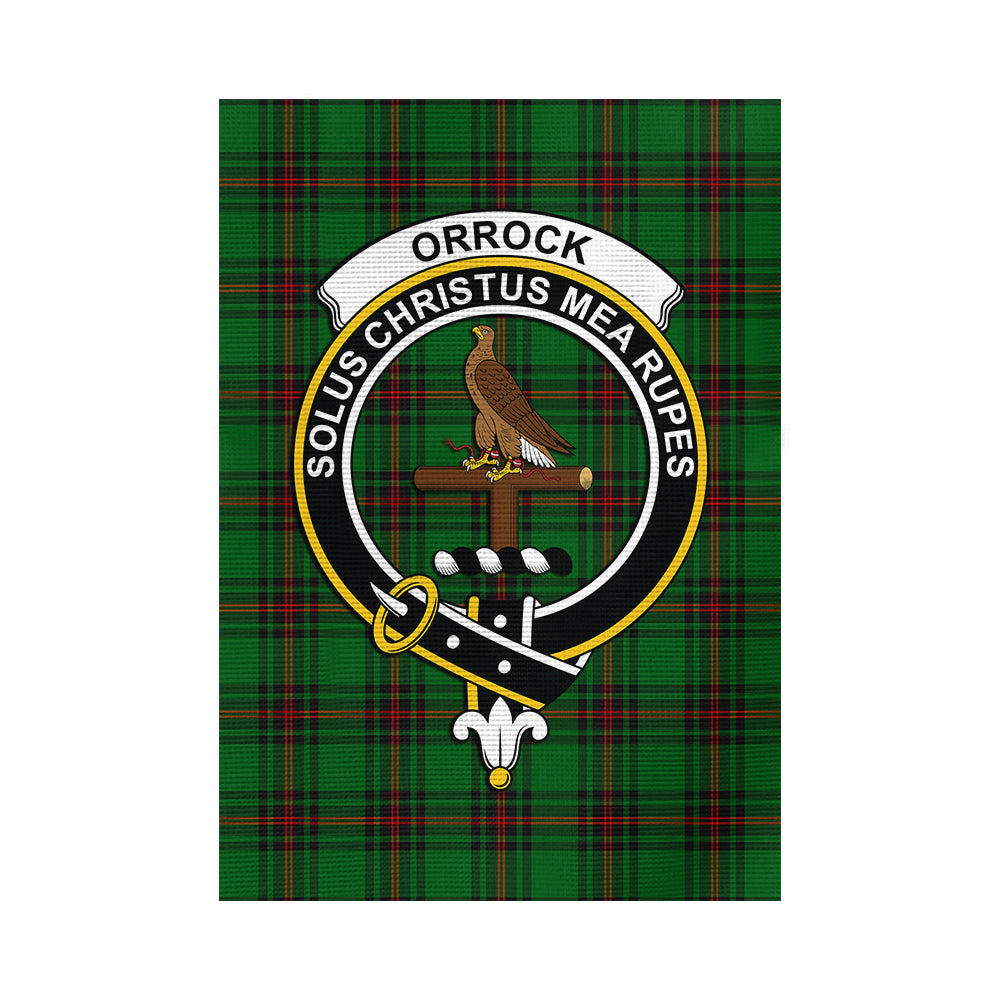 Orrock Tartan Flag with Family Crest - Tartan Vibes Clothing