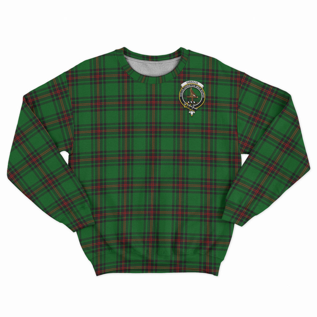 Orrock Tartan Sweatshirt with Family Crest - Tartan Vibes Clothing