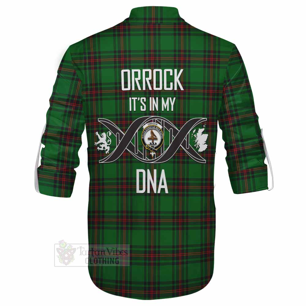 Tartan Vibes Clothing Orrock Tartan Ghillie Kilt Shirt with Family Crest DNA In Me Style