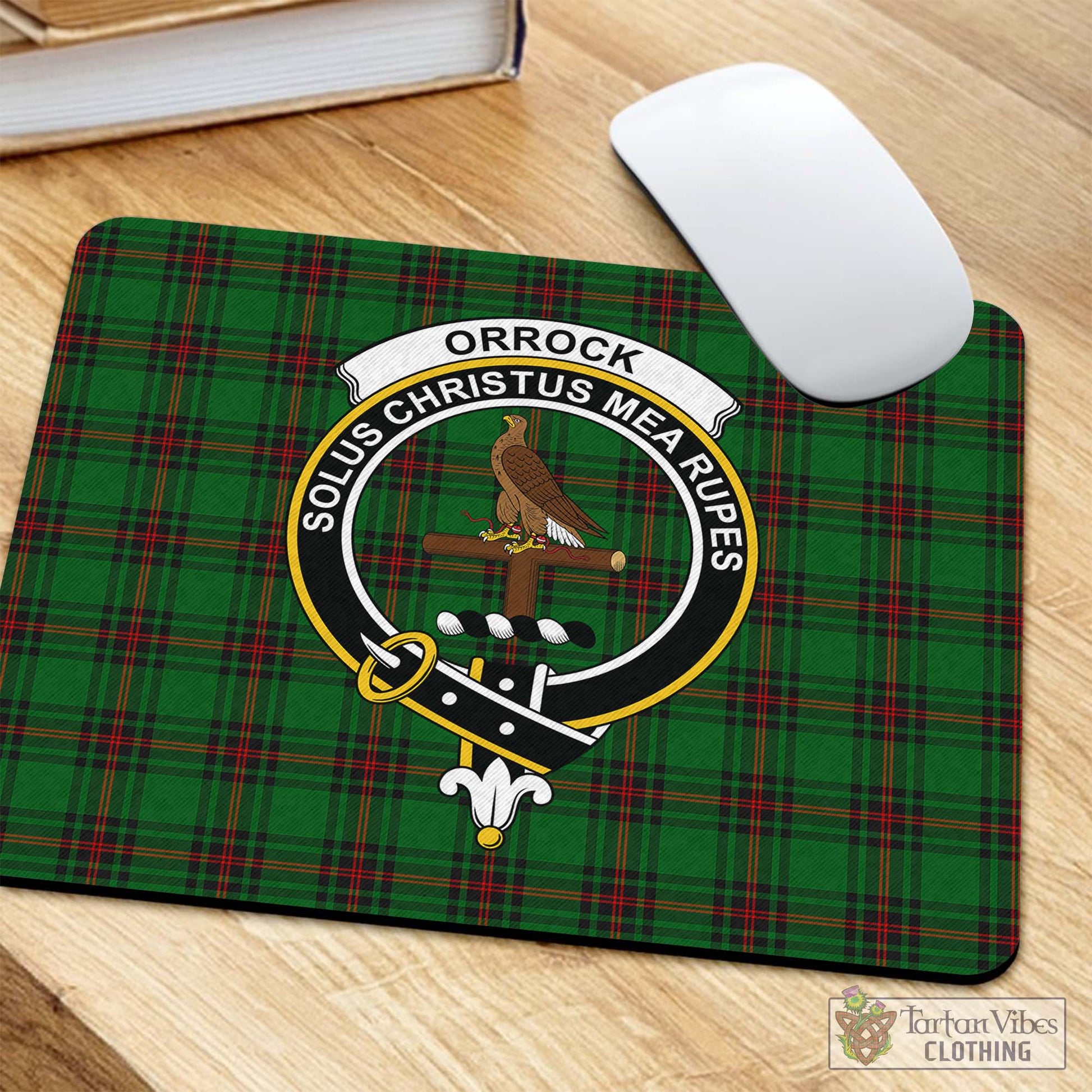 Tartan Vibes Clothing Orrock Tartan Mouse Pad with Family Crest