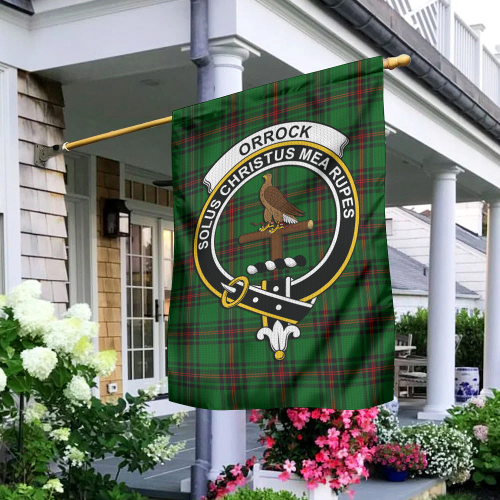 Orrock Tartan Flag with Family Crest - Tartan Vibes Clothing