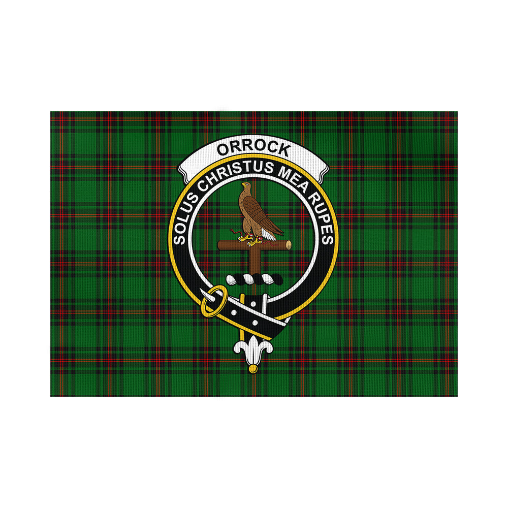 Orrock Tartan Flag with Family Crest - Tartan Vibes Clothing