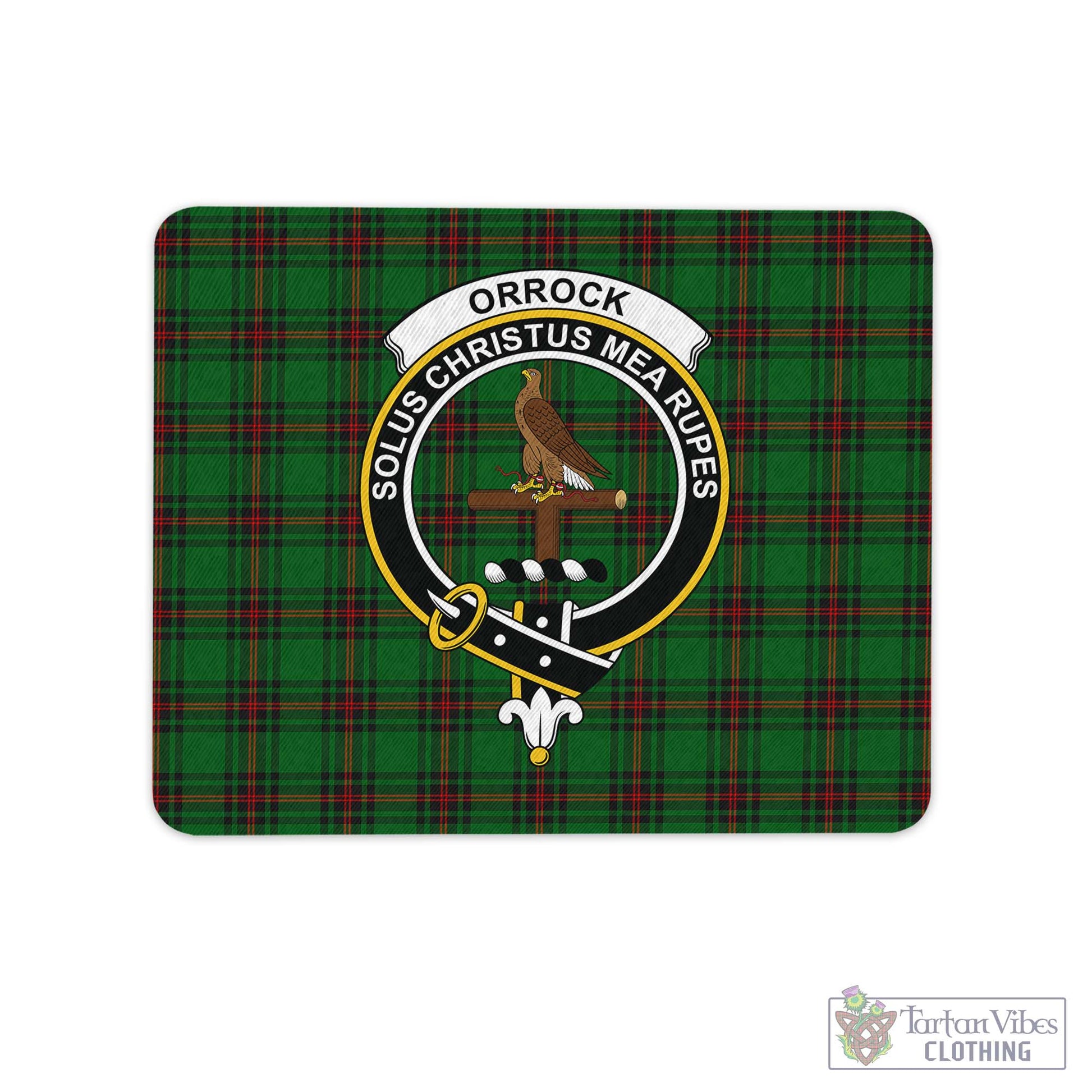 Tartan Vibes Clothing Orrock Tartan Mouse Pad with Family Crest