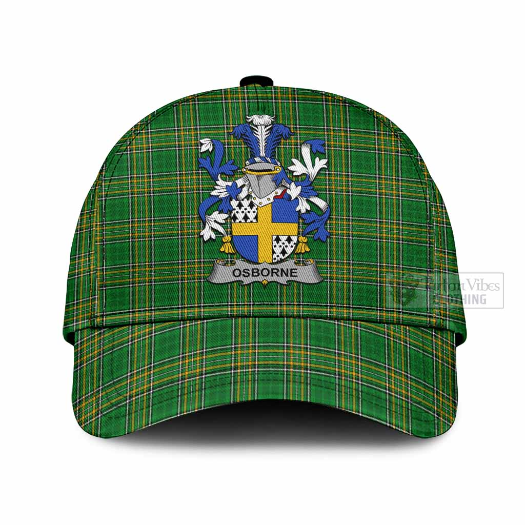 Tartan Vibes Clothing Osborne Irish Clan Tartan Classic Cap with Coat of Arms