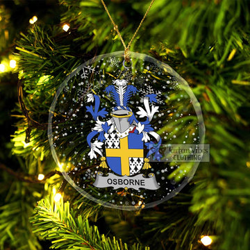 Osborne Irish Clan Christmas Glass Ornament with Coat of Arms