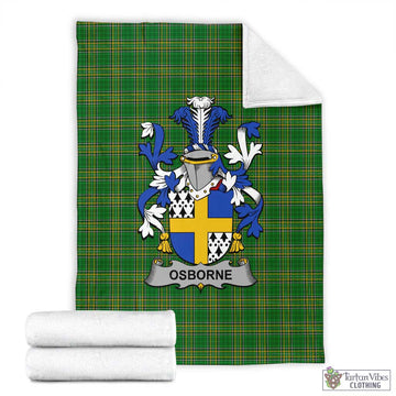 Osborne Irish Clan Tartan Blanket with Coat of Arms