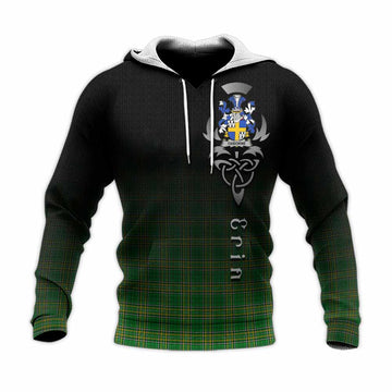 Osborne Irish Clan Knitted Hoodie with Coat of Arms Erin Go Bragh Celtic Inspired Unisex Knitted Pullover Hoodie - Tartan Vibes Clothing
