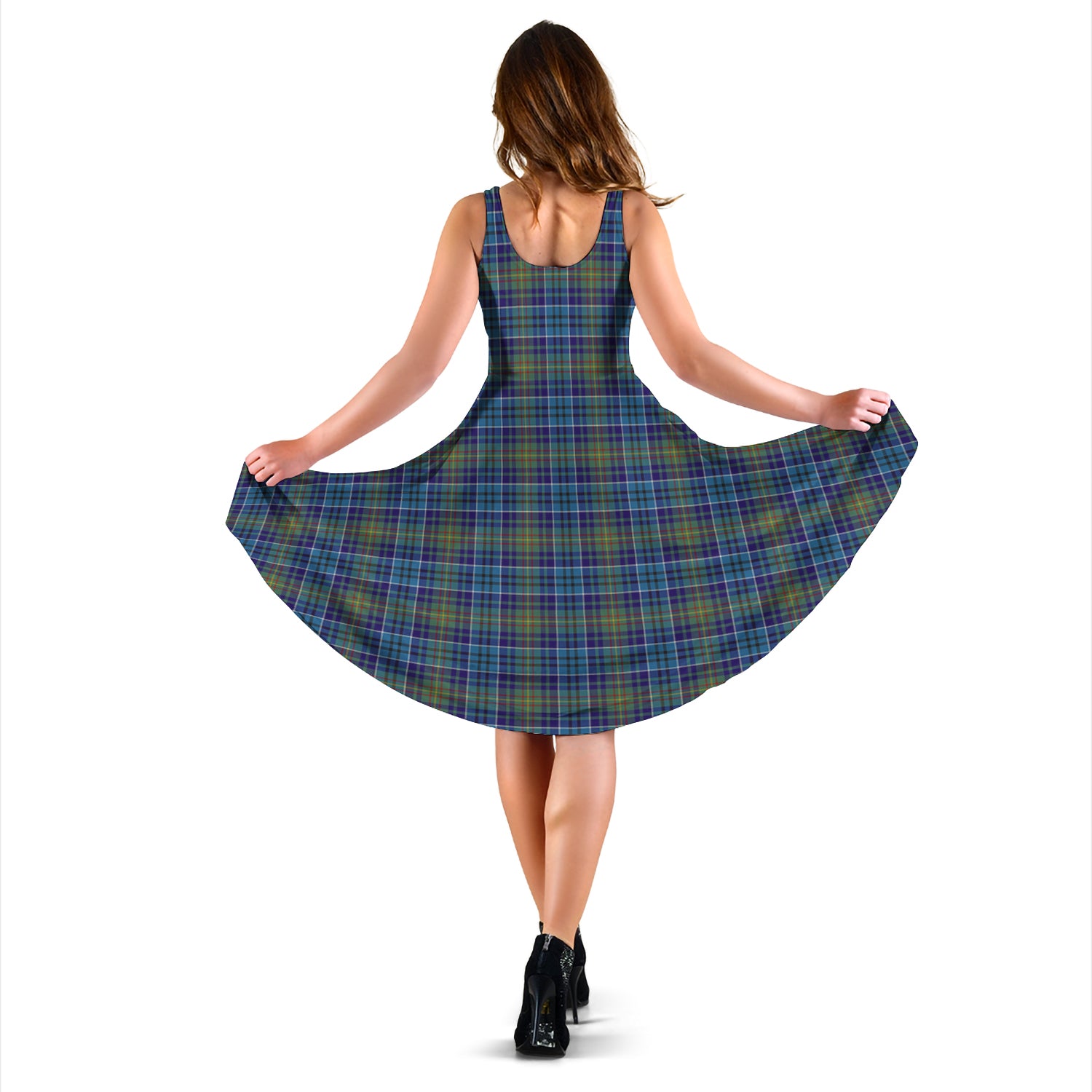 osullivan-tartan-sleeveless-midi-womens-dress