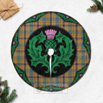 Ottawa Canada Tartan Christmas Tree Skirt Scottish Thistle Style