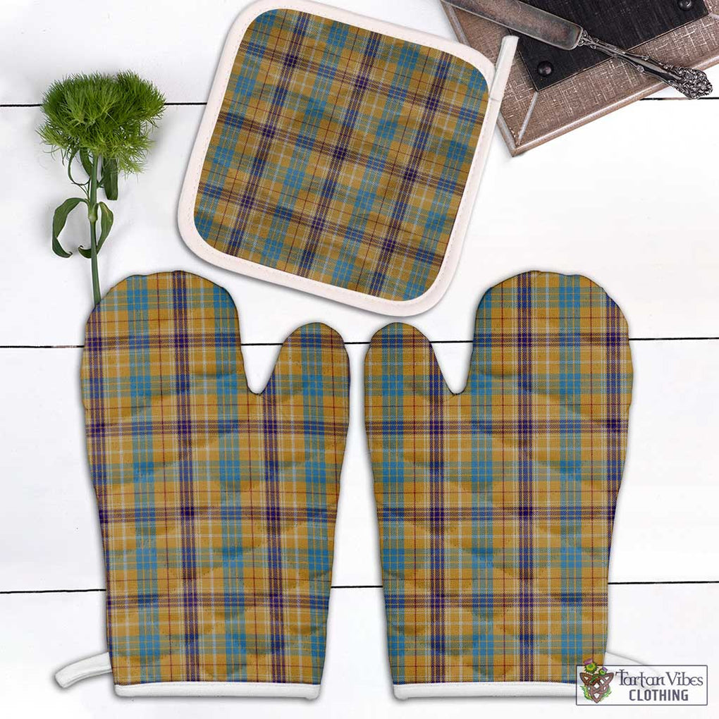 Ottawa Canada Tartan Combo Oven Mitt & Pot-Holder Combo 1 Oven Mitt & 1 Pot-Holder White - Tartan Vibes Clothing