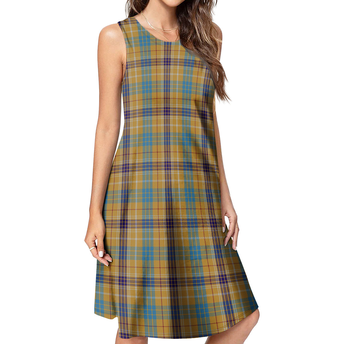 Ottawa Canada Tartan Womens Casual Dresses - Tartanvibesclothing