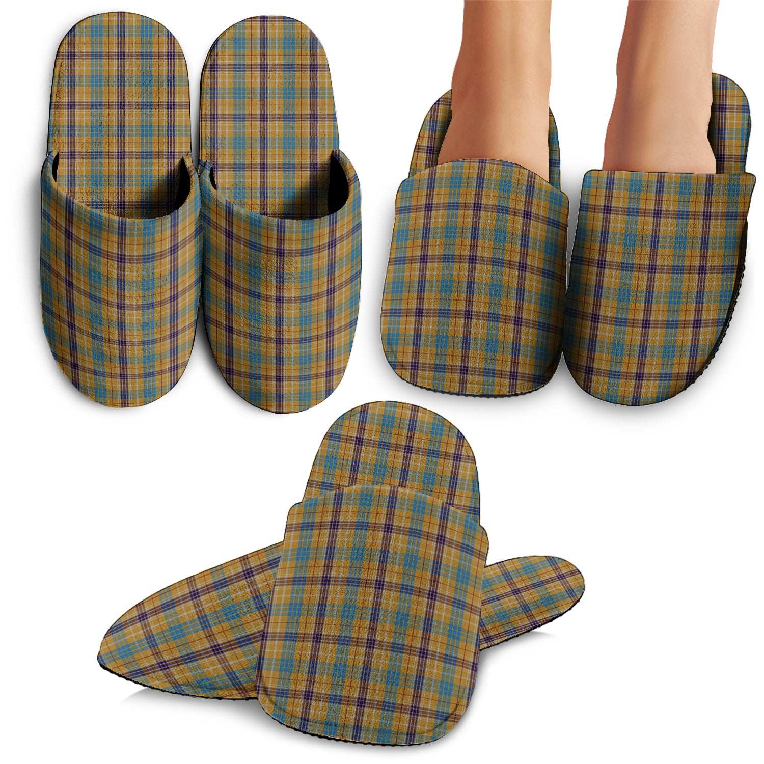 Ottawa Canada Tartan Home Slippers - Tartanvibesclothing Shop