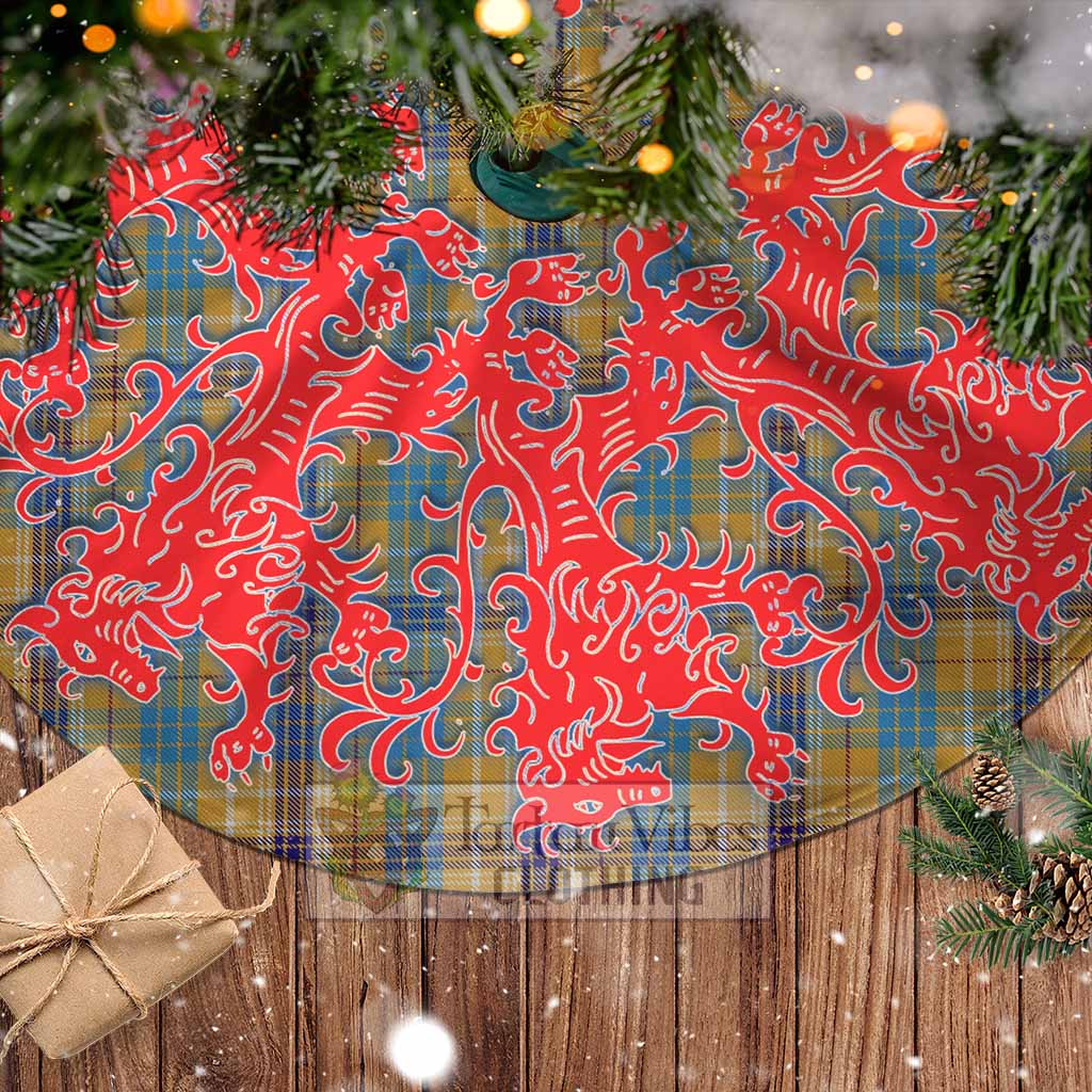 Tartan Vibes Clothing Ottawa Canada Tartan Christmas Tree Skirt Lion Rampant Style