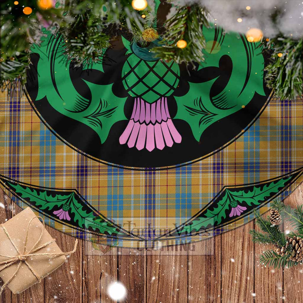 Tartan Vibes Clothing Ottawa Canada Tartan Christmas Tree Skirt Scottish Thistle Style