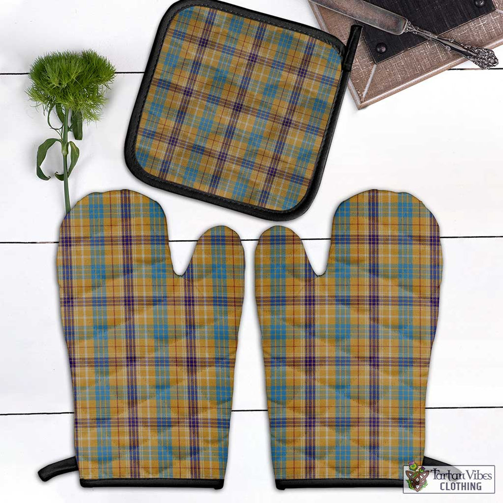 Ottawa Canada Tartan Combo Oven Mitt & Pot-Holder Combo 1 Oven Mitt & 1 Pot-Holder Black - Tartan Vibes Clothing