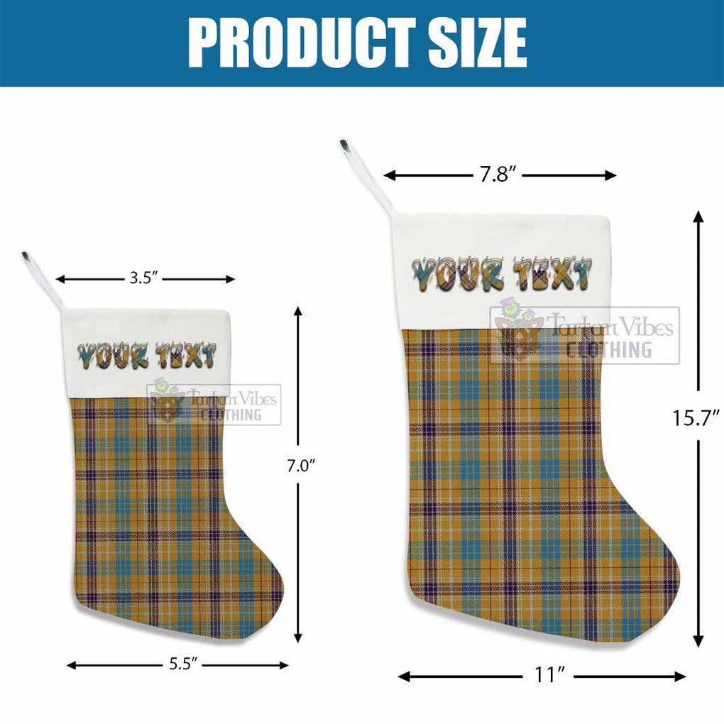 Tartan Vibes Clothing Ottawa Canada Tartan Christmas Stocking with Personalized Text