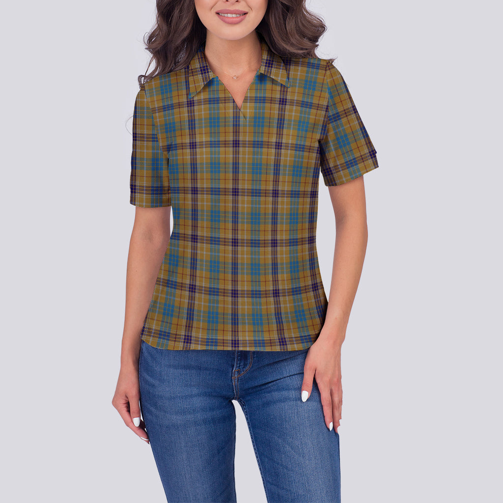 ottawa-canada-tartan-polo-shirt-for-women