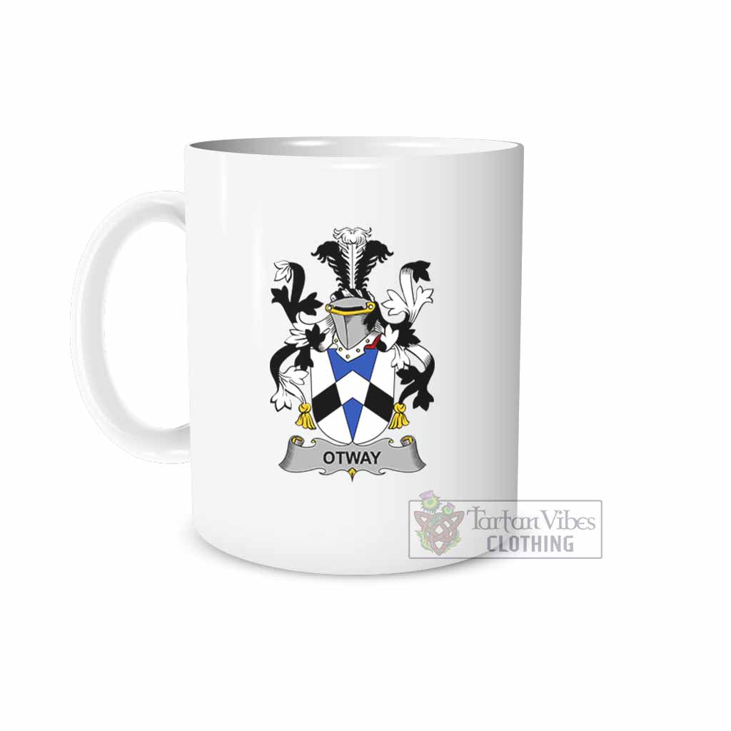 Otway Irish Clan Coat of Arms Ceramic Mug White - 2D-tartanvibesclothing