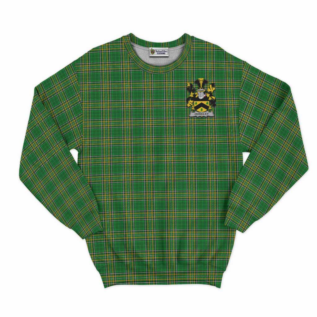 Ouseley Irish Clan Tartan Sweatshirt with Coat of Arms Unisex - Tartan Vibes Clothing