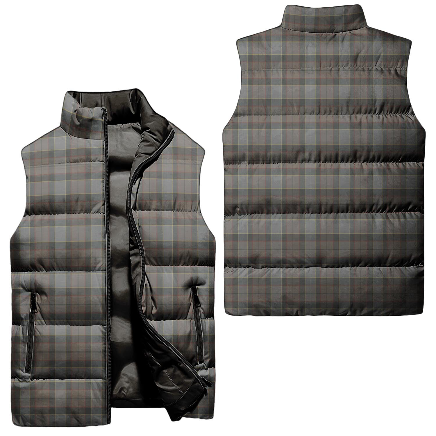 Outlander Fraser Tartan Sleeveless Puffer Jacket Unisex - Tartanvibesclothing