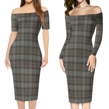 Outlander Tartan Off Shoulder Lady Dress