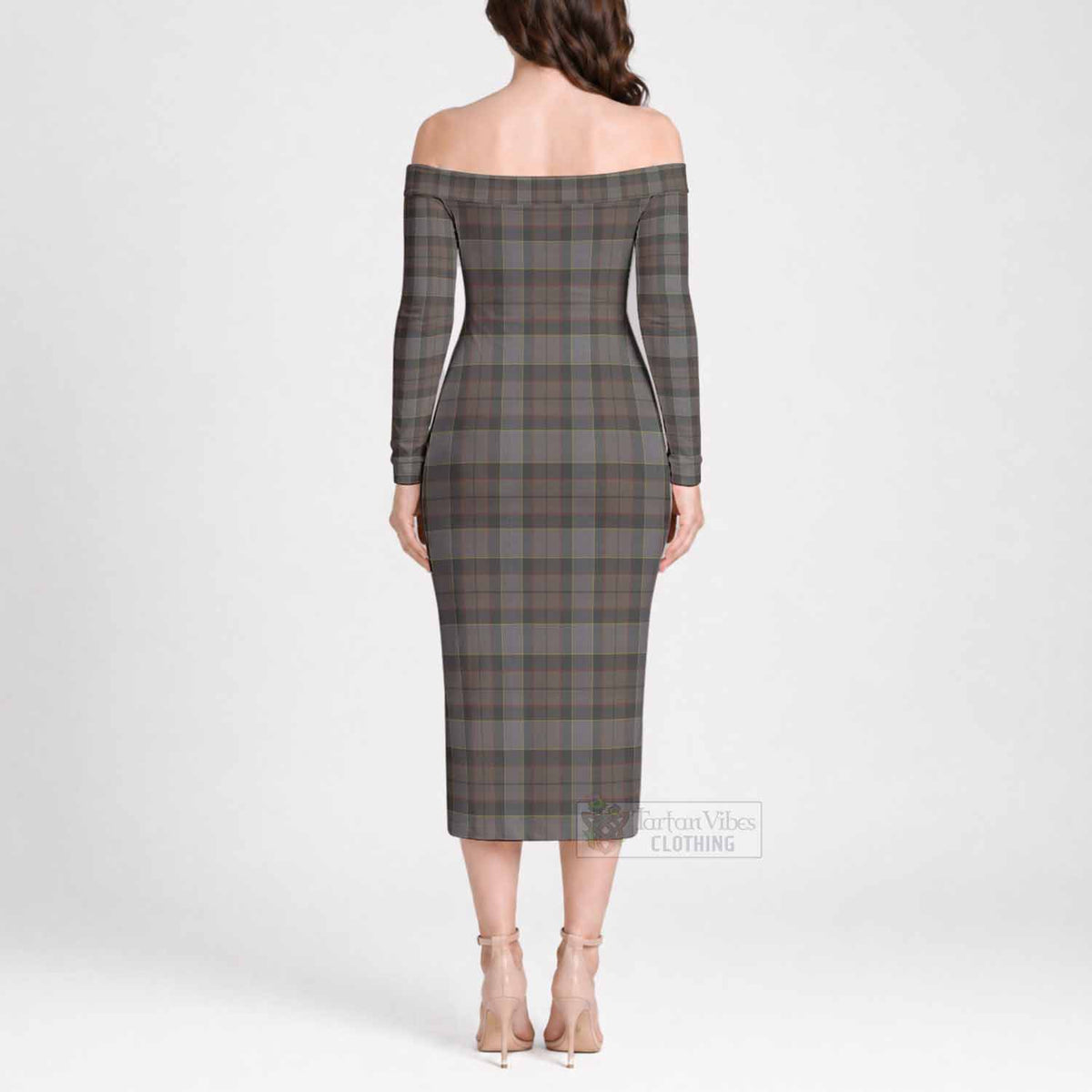 Outlander Tartan Off Shoulder Lady Dress - Tartan Vibes Clothing
