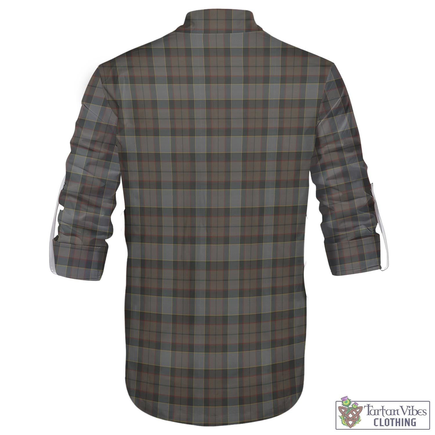 Tartan Vibes Clothing Outlander Fraser Tartan Men's Scottish Traditional Jacobite Ghillie Kilt Shirt