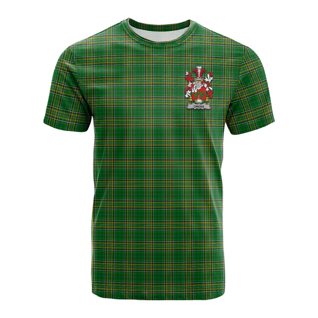 Owens Irish Clan Tartan Cotton T-shirt with Coat of Arms Kid's Shirt - Tartan Vibes Clothing