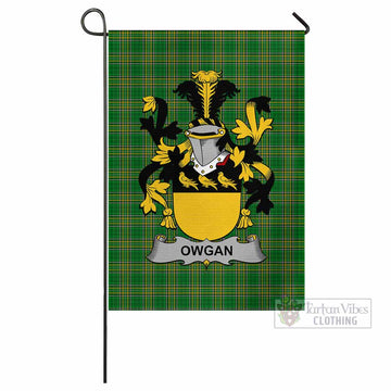 Owgan Irish Clan Tartan Flag with Coat of Arms