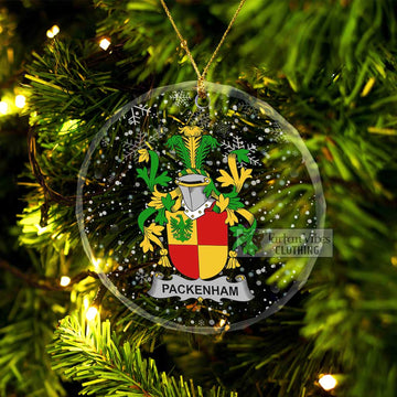 Packenham Irish Clan Christmas Glass Ornament with Coat of Arms