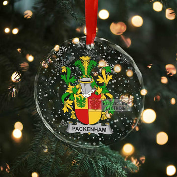 Packenham Irish Clan Christmas Glass Ornament with Coat of Arms